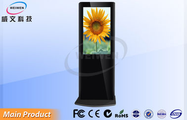 Indoor 55 inch Anti Glare LCD Cleaning Touch Screen Advertising Display Floor Standing