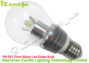 CE RoHS High Power E27 7watt Led Globe Bulb Transparent Glass Home Office