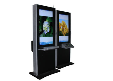 55 Inch LCD Self Service Payment Big Digital Signage Kiosk With Multi Lingual Keyboard