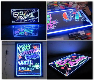Indoor Electronic Sparkle LED Writing Boards for cafe menu 30 x 50cm energy saving