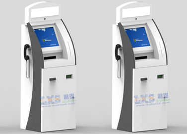 A4 Laser Printer Telekiosk Bill Acceptor Payment Kiosk , 3 Tracks USB MSR Wireless Card Reader