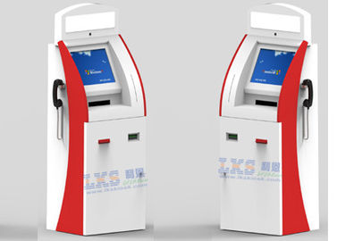 A4 Laser Printer Telekiosk Bill Acceptor Payment Kiosk , 3 Tracks USB MSR Wireless Card Reader