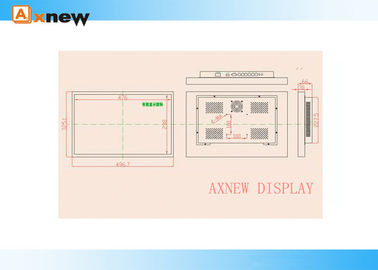 Black 22 Inch BNC / HDMI Advertising LCD Display Screen For Digital Signage