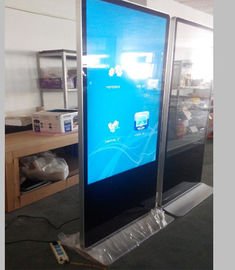 Super Thin LG Panel Floor Standing Digital Signage , 55 Inch Bank Ad Media Player