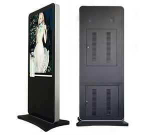 Waterproof Standing Shop Digital Signage Kiosk 500cd/m2 Custom Totem