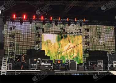 Transparent Flex Concert LED Display Waterproof SMD LED Soft P40 / P55 / P80 / P100 mm