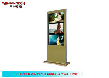 Golden Free Standing Network Digital Signage ,  55&quot; LCD Advertising Display