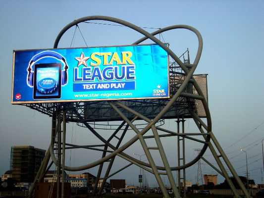 High Luminance 7000nits Outdoor Led Advertising Screen 10mm Pixel Pitch