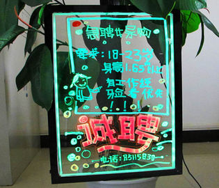Full color flashing transparent LED Writing Boards illuminated advertising signs