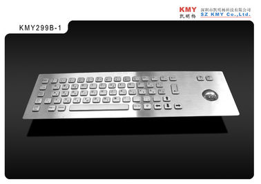Interactive Digital Signage Kiosk Stainless Steel Waterproof Metal Keyboard with Trackball