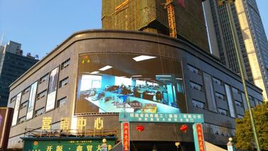 high brightness P10 Outdoor Advertising LED Display  wall mounted installation